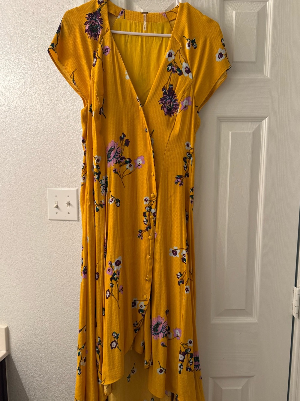 Free People Floral High-Low Wrap Dress